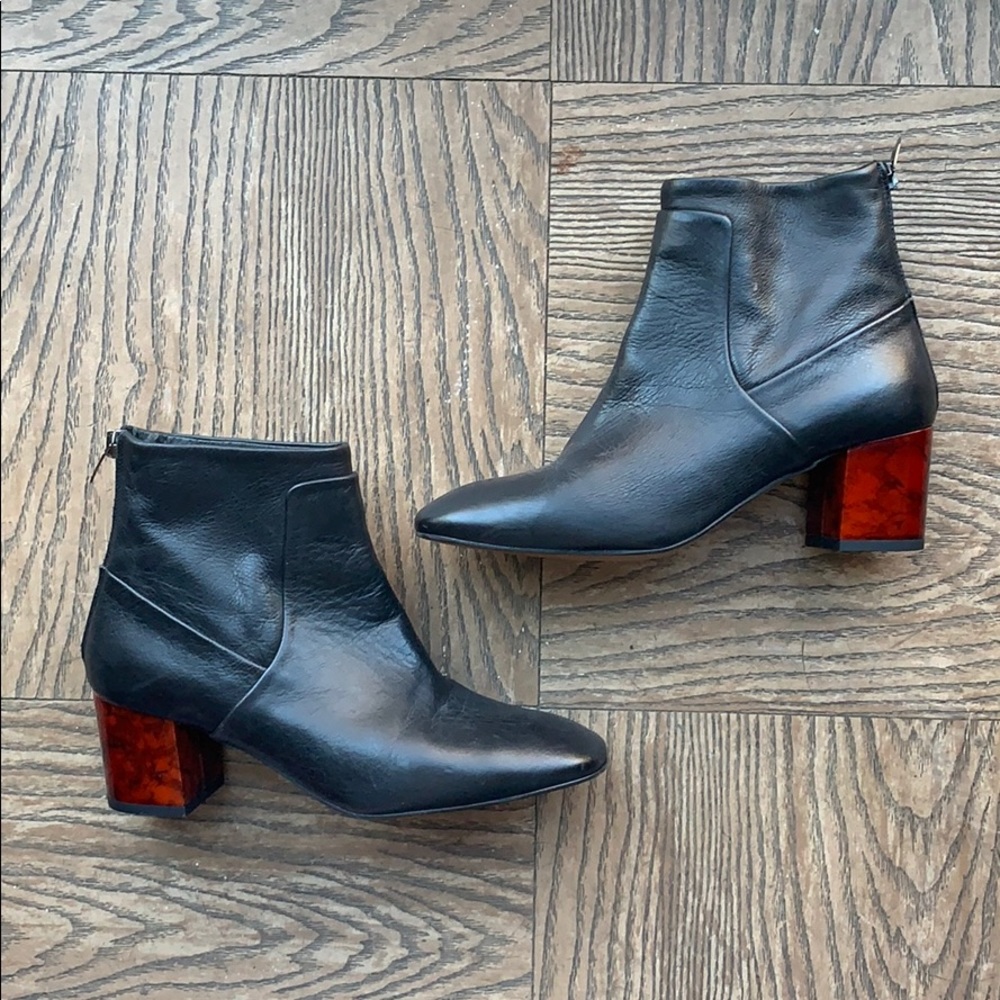 NEW Topshop Mistic black leather bootie - Picture 3 of 9